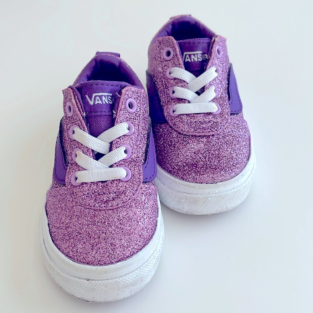 Purple Glitter Toddler Girl Size 4 Vans